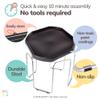 MEKA Large 38"x38" Tuff Tray Set Black, Activity Sensory Tray Plus Stand Children, Outdoor Play Sand and Water Table for Toddlers and Kids, Toy Boys Girls view 4
