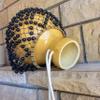 Black Beaded Gourd Shekere Instrument, Latin Agbe Instrument, Rhythm Instrument, Percussion Instruments, Gift for Mom view 4