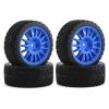 VERBANA for Tamiya TT01 TT02 1/10 RC Racing Car Tires On Road Tyre Wheel RC Car Tire Kit Replacement for Tamiya TT01 TT02 XV01 TA06 RC Car Upgrades Accessories Parts, Blue view 1