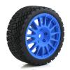 VERBANA for Tamiya TT01 TT02 1/10 RC Racing Car Tires On Road Tyre Wheel RC Car Tire Kit Replacement for Tamiya TT01 TT02 XV01 TA06 RC Car Upgrades Accessories Parts, Blue view 2
