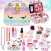 Mrabbitoo Kids Real Makeup Kit for Girls - 63Pcs Non-Toxic Washable Little Girls Make Up Toys, Princess Cosmetics Set for Toddlers to Tweens view 1