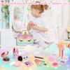 Mrabbitoo Kids Real Makeup Kit for Girls - 63Pcs Non-Toxic Washable Little Girls Make Up Toys, Princess Cosmetics Set for Toddlers to Tweens view 3