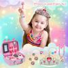 Mrabbitoo Kids Real Makeup Kit for Girls - 63Pcs Non-Toxic Washable Little Girls Make Up Toys, Princess Cosmetics Set for Toddlers to Tweens view 4