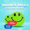 Entervending Bouncy Balls for Kids - 1" Glow in The Dark Smile Face Bouncy Balls - 24 pcs Bulk Rubber Balls - Vending Machine Toys - Party Favors Goody Bag Stuffers Classroom Prizes view 2