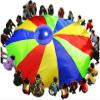 MekUk Outdoor Toys Play Rainbow Parachute with Balance Ball, Kids Adult Family Games Outdoor Party Teamwork Games Parachute for Kindergarten Outdoors (Size : 3m/9.84ft) view 1