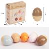 5 Pcs Wooden Baby Egg Shakers Hand Musical Maracas Percussion Instruments for Toddlers Kids view 2