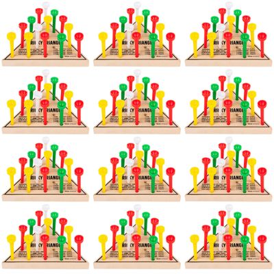 12 Pack - Wooden Triangle Peg Board Game - Retro Mini Travel Game