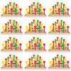 12 Pack - Wooden Triangle Peg Board Game - Retro Mini Travel Game view 1