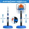 Wee Wonders 2 in 1 Toddler Basketball Hoop and T Ball Set with Automatic Pitching Machine - Adjustable Height, Kids Basketball Hoop Suit for Indoor/Outdoor, Sport Toys Gifts for Boys Age 3-5, Black view 3