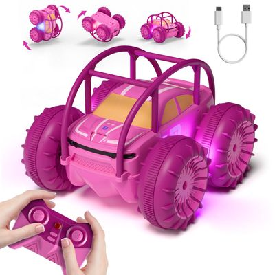 MaxTronic Amphibious Remote Control Car,Rechargeable RC Cars Toy 360 Flips Rotation Stunt Crawler 15KM/H 4WD All Terrain Outdoor Indoor Toy for Kids Boys Girls 3-12