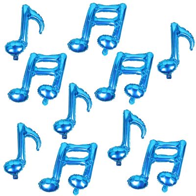 10PCS Music Note Balloons 17 Inch Music Themed Party Supplies Foil Aluminum Balloon Baby Shower Music Party Wedding Birthday Party Decoration Supplies(Dark Blue)