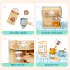 OOOK 2-in-1 Kids Wooden Toy Coffee Maker Playset, Toddler Pretend Play Kitchen Food Small Coffee Shop with 28 Pcs Play Kitchen Accessories for Girls & Boys view 4
