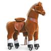 PonyCycle Large Horse Ride on Pony for Kids Riding Horse Rocking Horse (with Brake/42.5" Height/Size 5 for Age 7-12) Ride-on Animals Plush Pony Toys No Electricity Brown Ux524 view 1