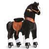 PonyCycle Large Riding Horse for Kids (with Brake/42.5" Height/Size 5 for Age 7-12) Rocking Horse Plush Pony Toys No Electricity Black Ux526 view 1