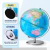 BSHAPPLUS 13" World Globe for Kids, Classroom Globe for Education & Decoration with Stable Heavy Metal Base, HD Waterproof Printed & Rewritable Surface view 3