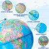 BSHAPPLUS 13" World Globe for Kids, Classroom Globe for Education & Decoration with Stable Heavy Metal Base, HD Waterproof Printed & Rewritable Surface view 4