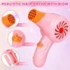 Hapgo Hair Salon Toys for Girls, 39 Pc Pretend Play Makeup Toys Set, Beauty Play Hair Styling Kit with Blow Dryer, Barber Apron and Scissors Accessories for 3-9 Year Old view 2