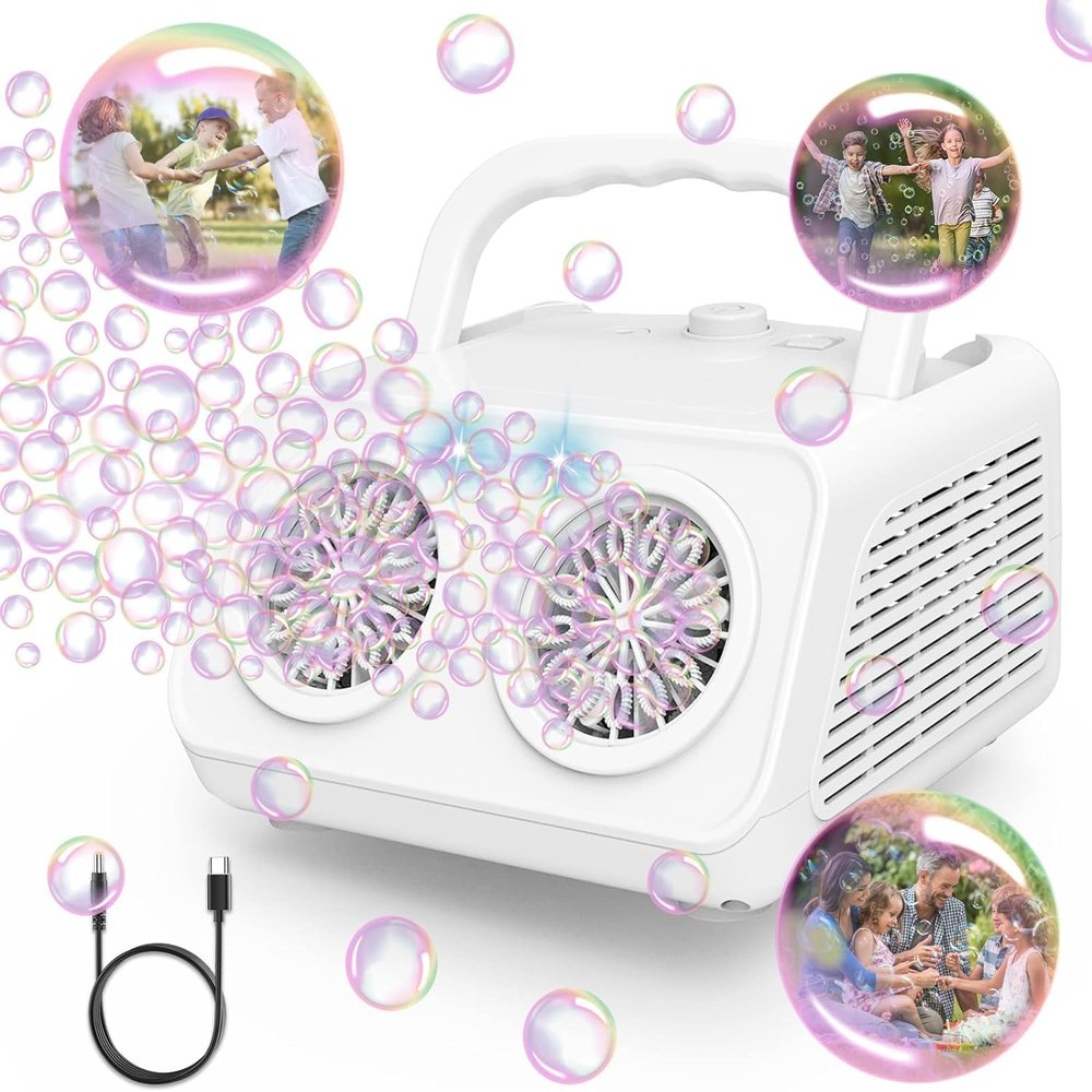 Bubble Machine,PANACARE Portable Automatic Bubble Blower.20000+ Bubbles per mins.Bubble Maker for Parties.Best Gifts for Kids and Toys for Pets.