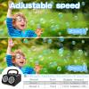 Bubble Machine,PANACARE Portable Automatic Bubble Blower.20000+ Bubbles per mins.Bubble Maker for Parties.Best Gifts for Kids and Toys for Pets. view 2