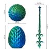 AIFEIRIC 3D Printed Dragon, Easter Dragon Eggs with Dragon Inside, 3D Printed Dragon Egg Gift (Blue&Green) view 2