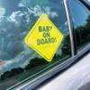 Little Chicks Baby on Board Car Sign Decal - Weather Resistant. Child Safety Awareness Warning Sticker with Suction Cups - Bright Yellow Color - Model CK094 (Pack of 2) view 3