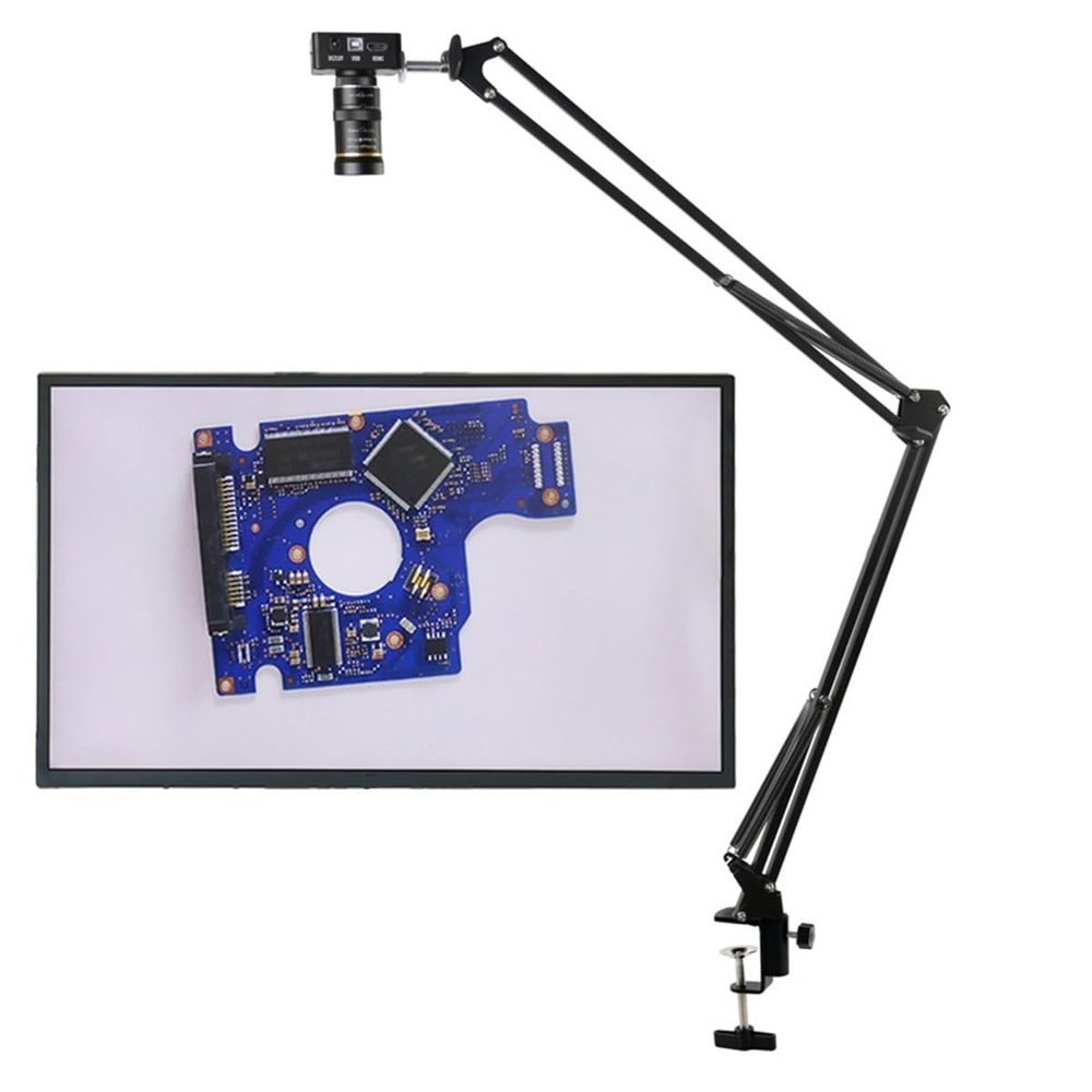 JOEBO Microscope Kit 48MP 1080P 2K USB Industrial Video Microscope Camera 8-50mm Zoom Lens Microscope Lens Adapters (Color : 48MP HDMI USB)