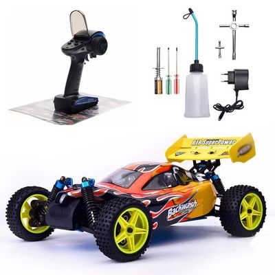 BINGXMF 1/10 Nitro RC Car for Adult 75CC Oil-Powered Two Speed RC Crawler Truck, 4WD Off Road Buggy Nitro Gas Power Remote Control Car Hobby Toys, 90KM/H Fast Petrol Engine Racing Car RC Vehicle