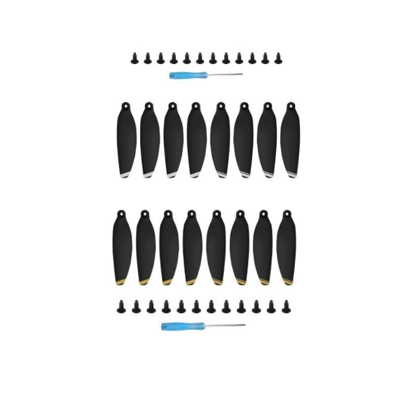 16Pcs Mini Propellers/Fit for Mavic Mini Drone Replacement Low-Noise and Quick-Release Blades Props (Color : 8 Gold 8 Silver)