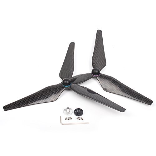 2 Pairs 9450S Full Carbon Fiber Propellers Self-Tightening Props with Propeller Mounts/Fit for Phantom 4/ PRO/Advanced+v