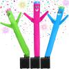 Poen 3 Pcs Mini Inflatable Tube Man White Elephant Gift Funny Gag Birthday Wacky Waving Inflatable Guy with Blower Desktop Mini Dancer Gift for Women Party Decoration(Cute) view 1
