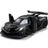 ERBADIHAGO Kids Toy Jesko Model Car 1/32 Die-cast Pull Back Collect Model with Sound and Light Toy Vehicle for 3+Year Old Boys Festival Gift(Black) view 1