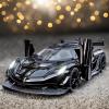 ERBADIHAGO Kids Toy Jesko Model Car 1/32 Die-cast Pull Back Collect Model with Sound and Light Toy Vehicle for 3+Year Old Boys Festival Gift(Black) view 2