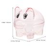 1Pcs Transparent Pink Piggy Bank Unbreakable Money Banks Visible Plastic Coin Bank Practical for Birthday Festival view 2