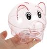 1Pcs Transparent Pink Piggy Bank Unbreakable Money Banks Visible Plastic Coin Bank Practical for Birthday Festival view 4