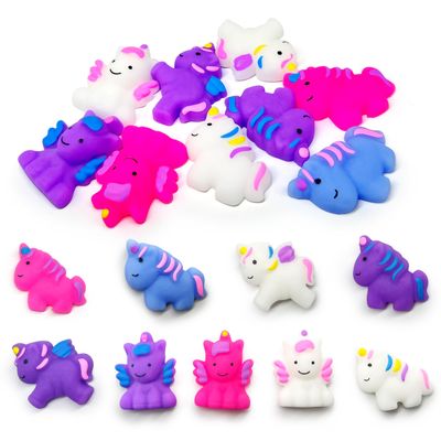 9 Pcs Unicorn Mochi Squishy Toys for Kids Party Favors, Kawaii Unicorn Squishies, Mini Animals Stress Relief Fidget Toys Bulk for Kids Prizes, Mochi Squishy Sensory Toy for Easter Basket Stuffers