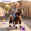 PonyCycle Horse Ride on Toys for Kids Riding Large Horse Rocking Horse (with Brake/42.5" Height/Size 5 for Age 7-12) Ride-on Animals Plush Pony Toys No Electricity Ux521 view 2