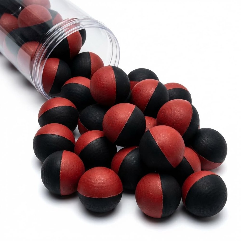 .43 Cal Pepper Ball Projectiles 20 Count  PAVA Filled Hard Shell Impact Rounds Compatible with .43 Cal Launchers  Break-On-Impact Design for Controlled Dispersion and Consistent Function