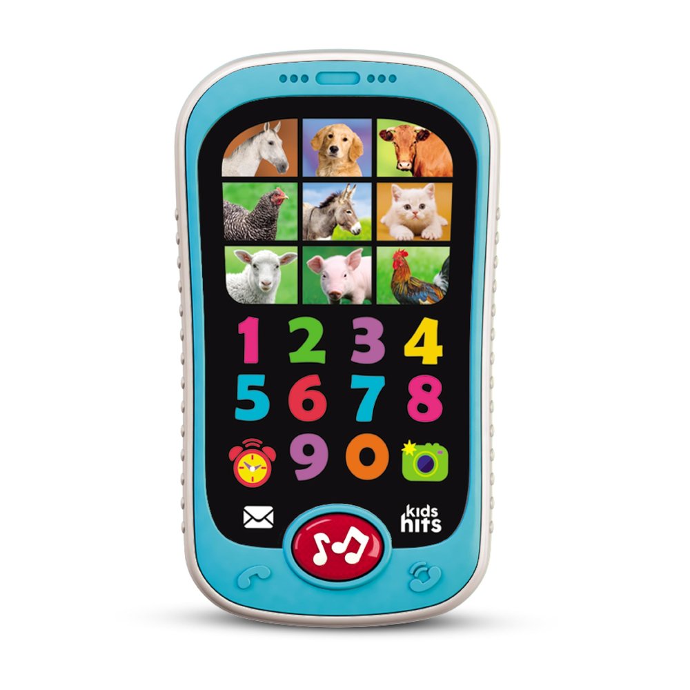 Kids Hits: Smart Phone - Hello, Farm! - Interactive Educational Toy, Games Teach Numbers & Colors, Light-Up, Animal Sounds & Songs, Kid & Toddlers 2+