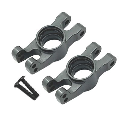 Luwecf 2 Pieces 1:14 Aluminum Alloy Rear Cup RC Car Steering Assembly Chassis Kits 1/14 RC Car Replacement Parts for RC Car Vehicle, Gray