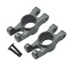 Luwecf 2 Pieces 1:14 Aluminum Alloy Rear Cup RC Car Steering Assembly Chassis Kits 1/14 RC Car Replacement Parts for RC Car Vehicle, Gray view 1