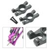 Luwecf 2 Pieces 1:14 Aluminum Alloy Rear Cup RC Car Steering Assembly Chassis Kits 1/14 RC Car Replacement Parts for RC Car Vehicle, Gray view 3