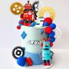 JeVenis Luxury Robot Cake Topper Robot Party Decorations Science Cake Topper For Birthday Party Robot Party Supplies Favors view 3