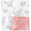 BUTTZO Baby Blanket for Boys Girls Double Layer Soft Plush Minky Blanket with Dotted Backing, Toddler Baby Newborn Blanket Shower Gifts (Elephant, 30 X 40 inch) view 1