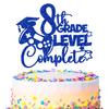 8th Grade Level Complete Cake Topper, 8th Grade Grad, Next Stop High School, Happy Graduation Middle School Graduation Party Decorations view 1