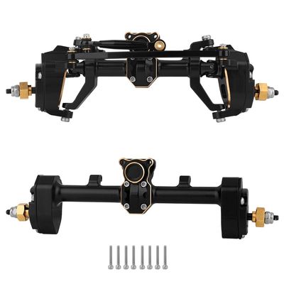 RZXYLRC Heavy Duty Brass Black Coating Front Rear Axle for Axial SCX24 AXI90081 AXI00001 AXI00002 AXI00005 AXI00006 Portal Axle 1/24 RC Crawler Metal Upgrade Parts
