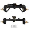RZXYLRC Heavy Duty Brass Black Coating Front Rear Axle for Axial SCX24 AXI90081 AXI00001 AXI00002 AXI00005 AXI00006 Portal Axle 1/24 RC Crawler Metal Upgrade Parts view 1