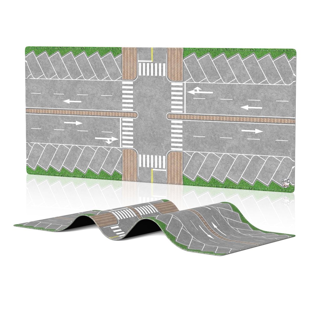 XXL 1/64 Scale Parking Lot Mouse Pad 90x40cm Non-Slip Rollable Desk Mat | Large Diorama Playmat for Hot Wheels, Matchbox, Mini GT, Tarmac, Inno64 and Diecast Car Collectors, Kids and Gamers
