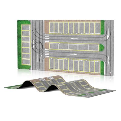 XXL 1/64 Scale Parking Lot Mouse Pad 90x40cm Non-Slip Rollable Desk Mat | Large Diorama Playmat for Hot Wheels, Matchbox, Mini GT, Tarmac, Inno64 and Diecast Car Collectors.