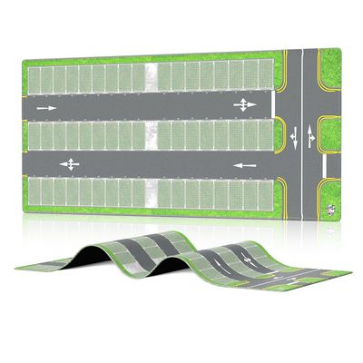 XXL 1/64 Scale Parking Lot Mouse Pad 90x40cm Non-Slip Rollable Desk Mat | Large Diorama Playmat for Hot Wheels, Matchbox, Mini GT, Tarmac, Inno64 and Diecast Car Collectors, Kids and Gamers