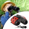 Kokiya Kids Binoculars Toy Children Magnification Toy Portable Gift Telescope Small Telescope for Sports Detective Outdoor Activity, Red view 4